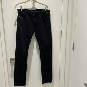 Diesel Men’s Black Slim Stretch Thavar Jeans - 31